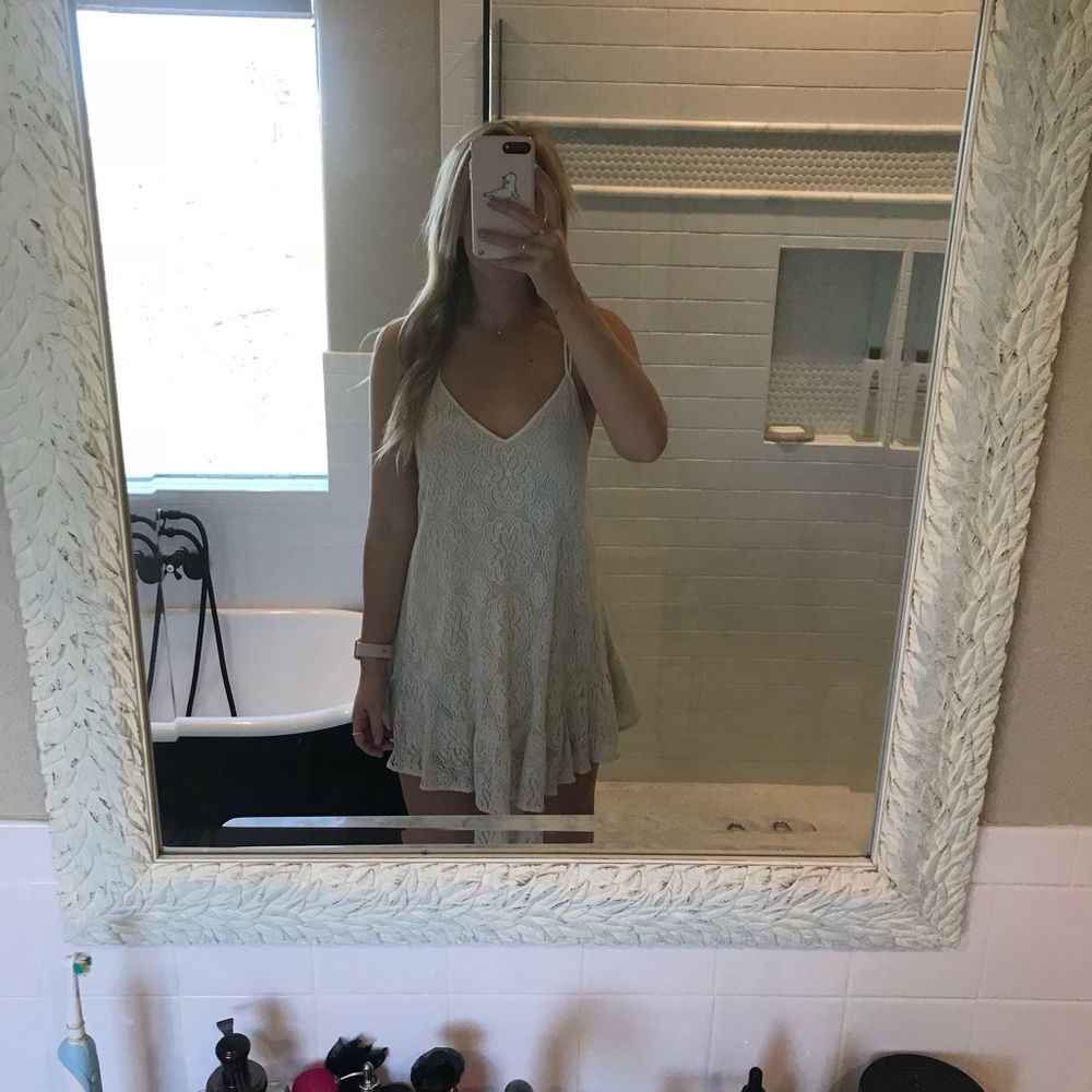 Cream Laced Sundress